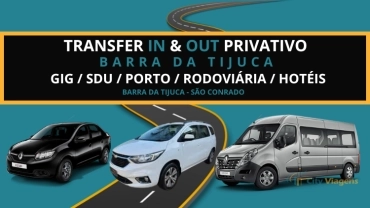  PRIVATIVO: Aeroporto - Barra da Tijuca ou São Conrado - Aeroporto 